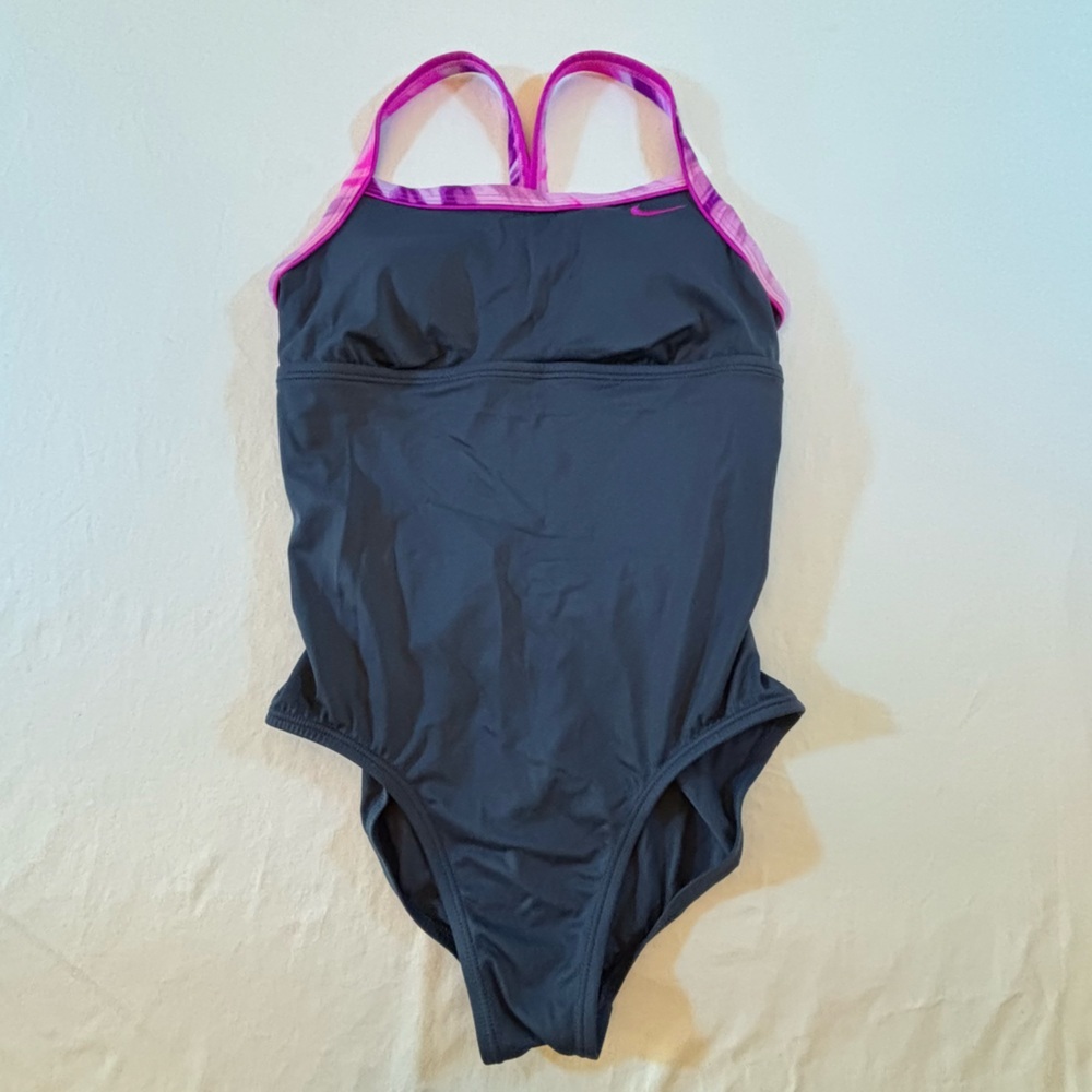 Nike Black and Pink one piece Swimsuit